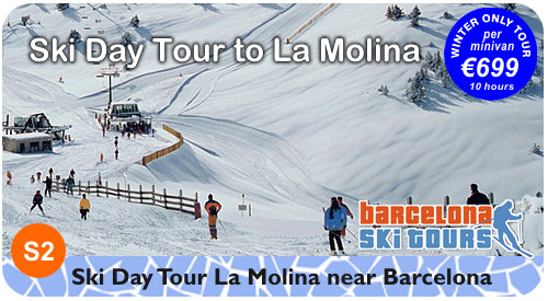 Ski day trip to La Molina from Barcelona